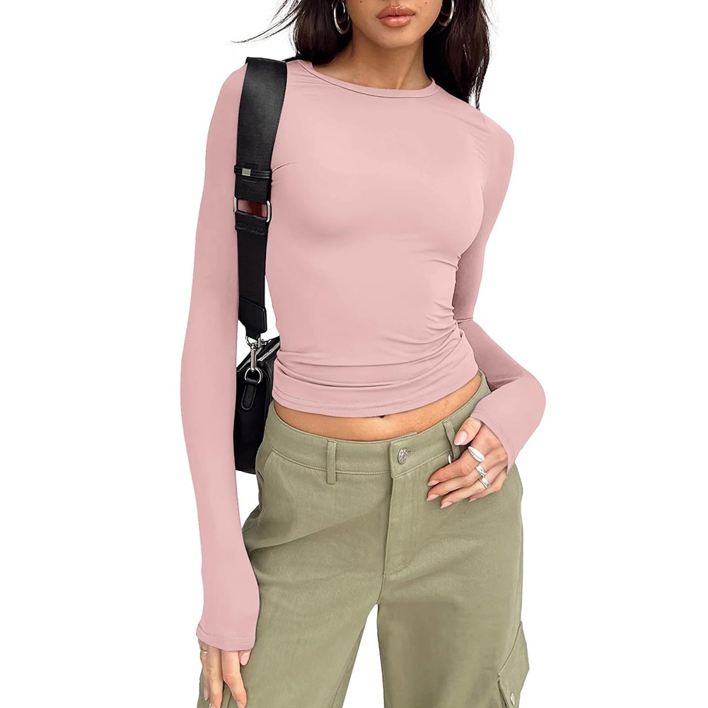 Comfortable Women's Long Sleeve Slim Fit T Shirt for Vacation and Daily - Picture 83 of 90