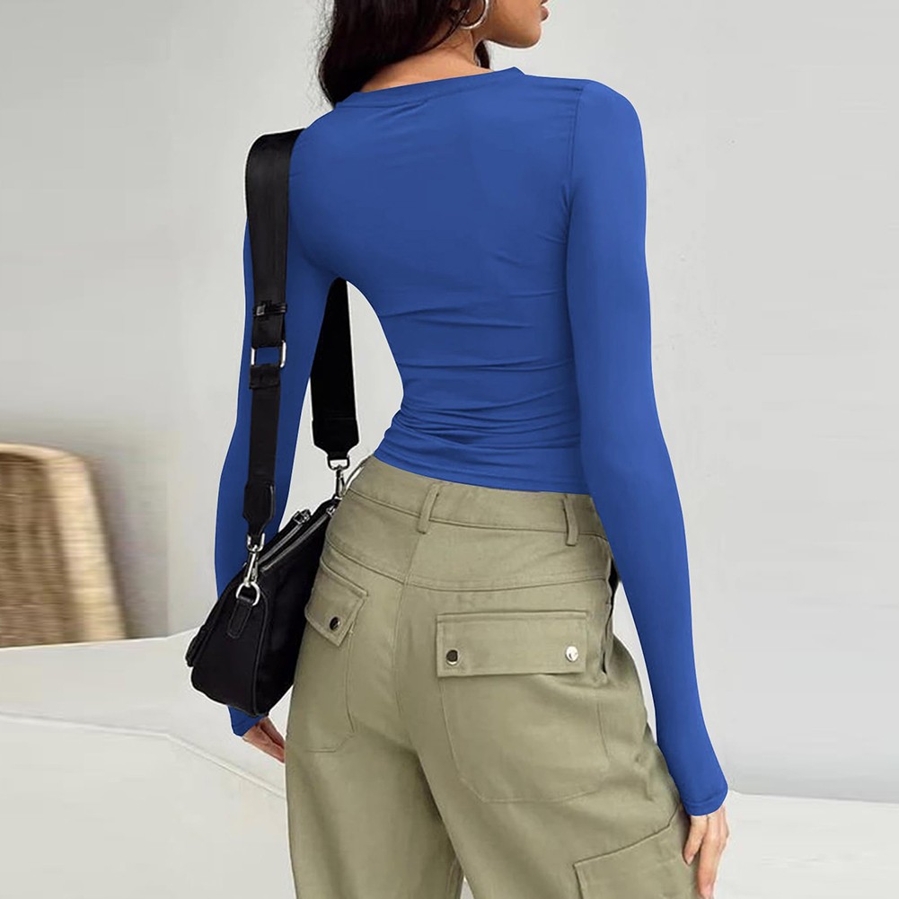 Comfortable Women's Long Sleeve Slim Fit T Shirt for Vacation and Daily - Picture 73 of 90