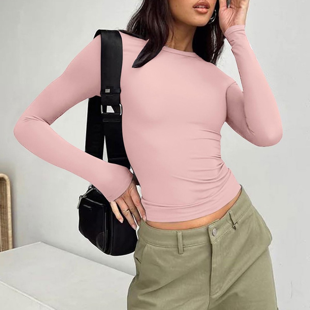Comfortable Women's Long Sleeve Slim Fit T Shirt for Vacation and Daily - Picture 88 of 90
