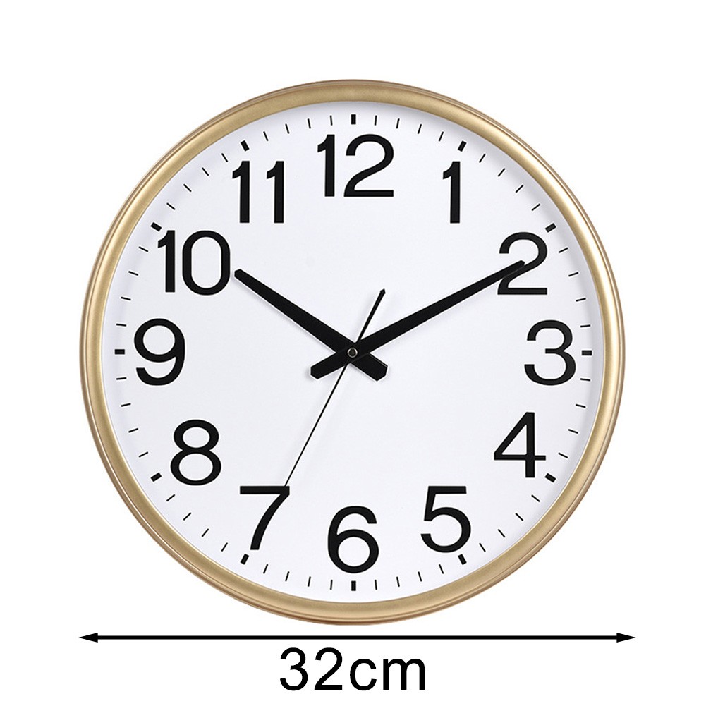 13 Inch Modern Wall Clock with Non Ticking Feature for Quick Time Check