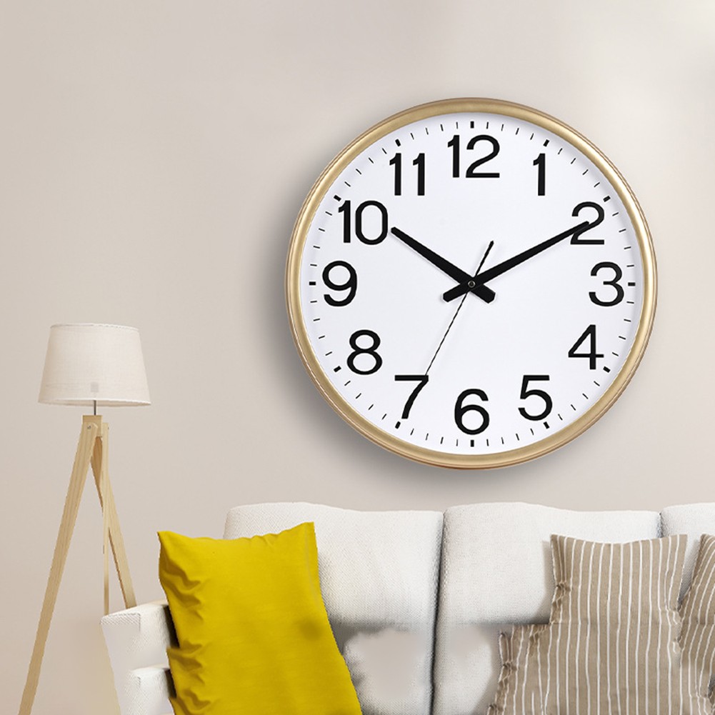 13 Inch Modern Wall Clock with Non Ticking Feature for Quick Time Check