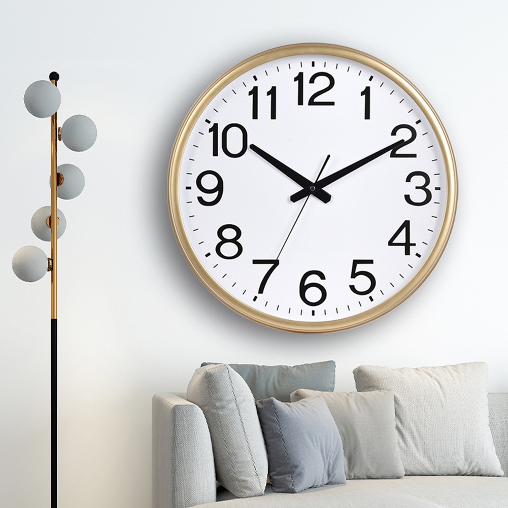 13 Inch Modern Wall Clock with Non Ticking Feature for Quick Time Check