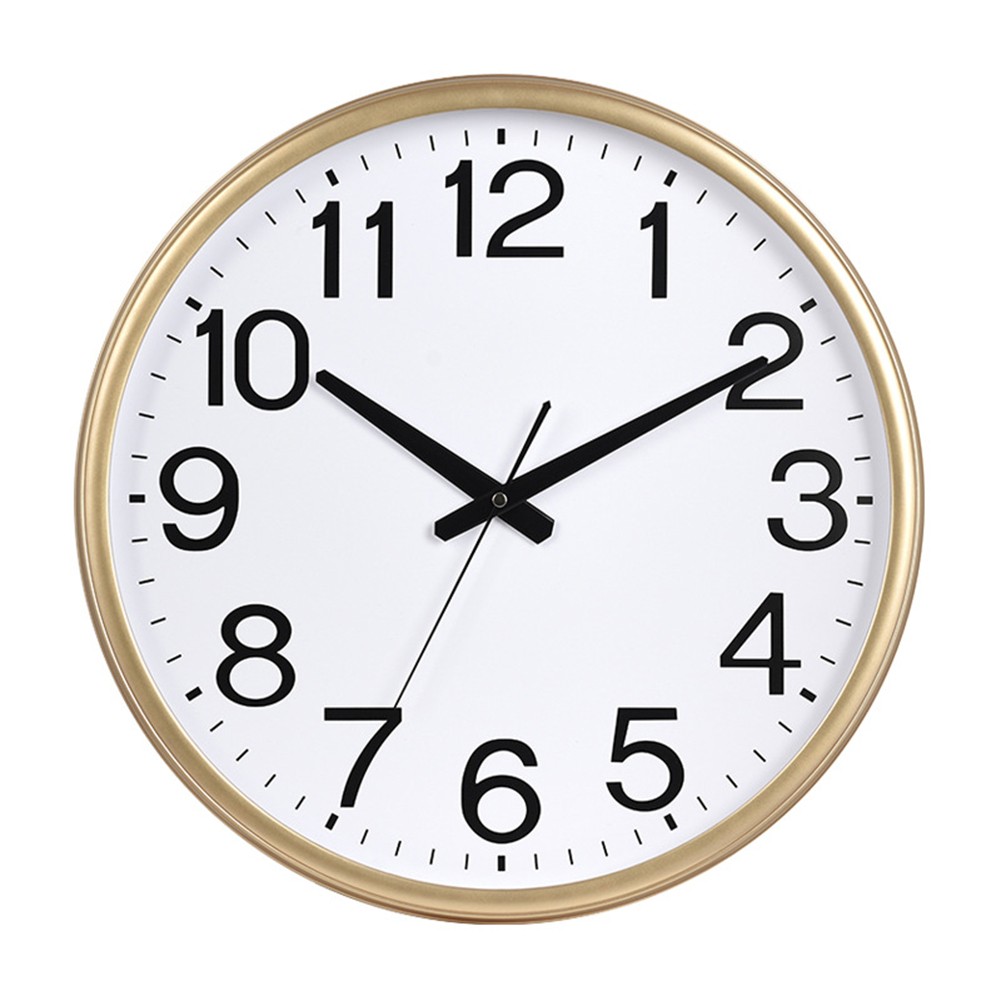 13 Inch Modern Wall Clock with Non Ticking Feature for Quick Time Check