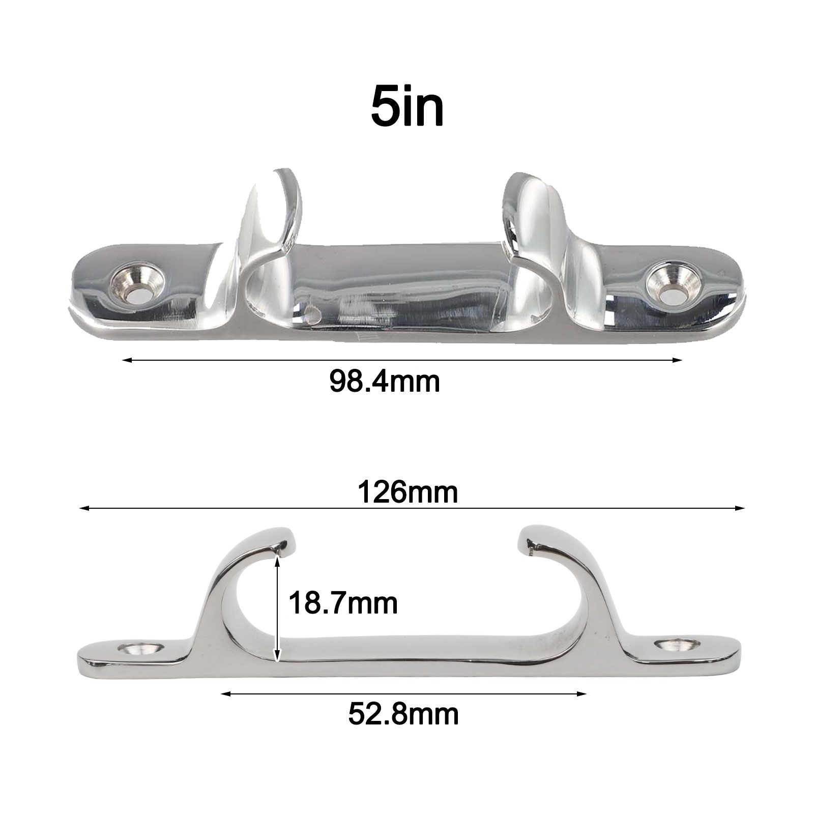 Stainless Steel Bow Chock for Boats with Straight Fairlead and Cable Fixing - Picture 41 of 64