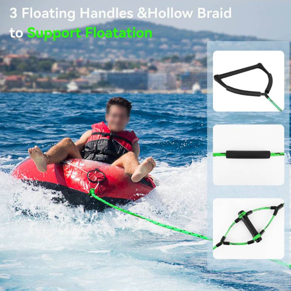 75FT Water Ski Rope With 15in Handle 6.3in Handle Tow Rope For Tubing 4 Sections - Picture 36 of 40