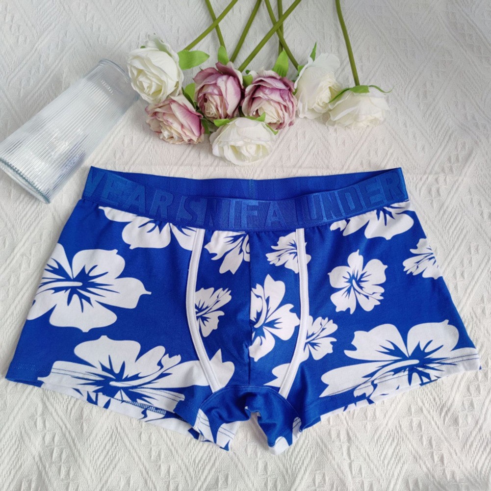 Men Print Breathable Pouch Underwear Underpants Panties Boxershorts Trunks - Picture 19 of 31