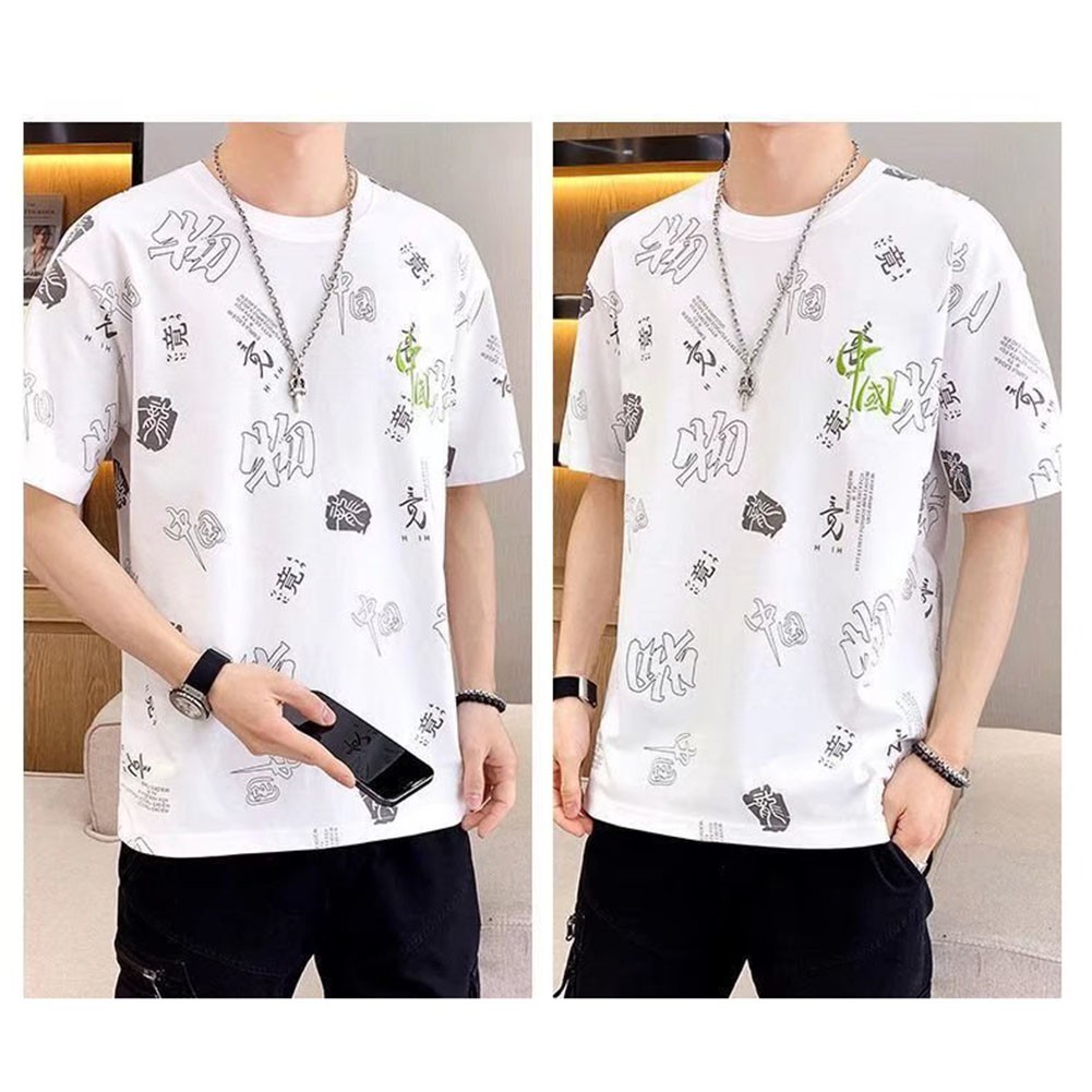 Crew Neck Tee Breathable Blouse Activewear For Men Comfortable Fit T-shirt - Picture 13 of 18