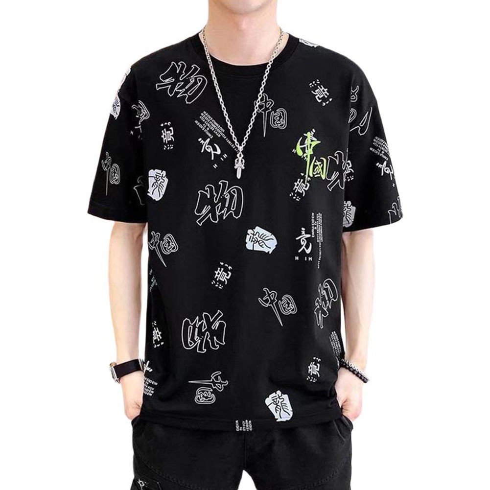Crew Neck Tee Breathable Blouse Activewear For Men Comfortable Fit T-shirt - Picture 18 of 18