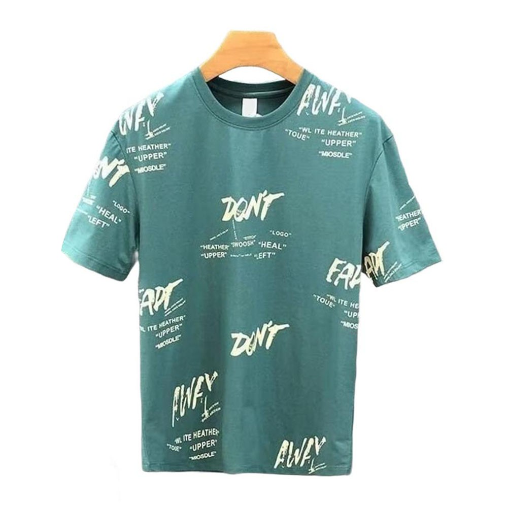 Casual Men Short Sleeve Crew Neck T Shirt with Print Blouse Activewear Style - Picture 13 of 17