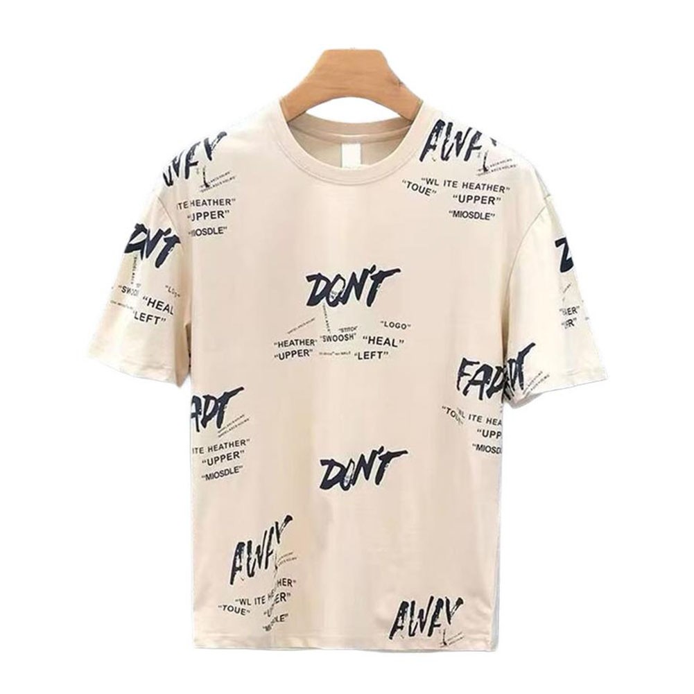Casual Men Short Sleeve Crew Neck T Shirt with Print Blouse Activewear Style - Picture 10 of 17