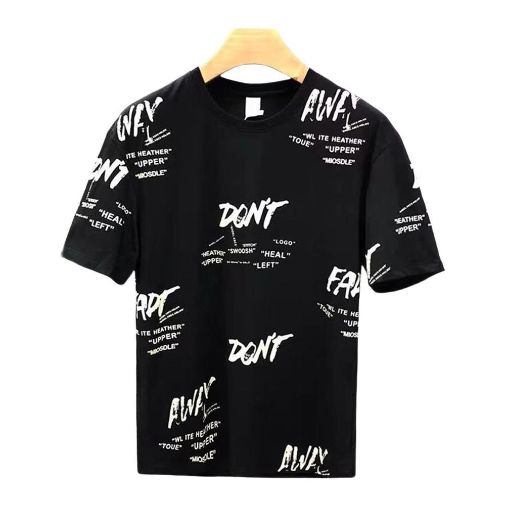 Casual Men Short Sleeve Crew Neck T Shirt with Print Blouse Activewear Style - Picture 16 of 17