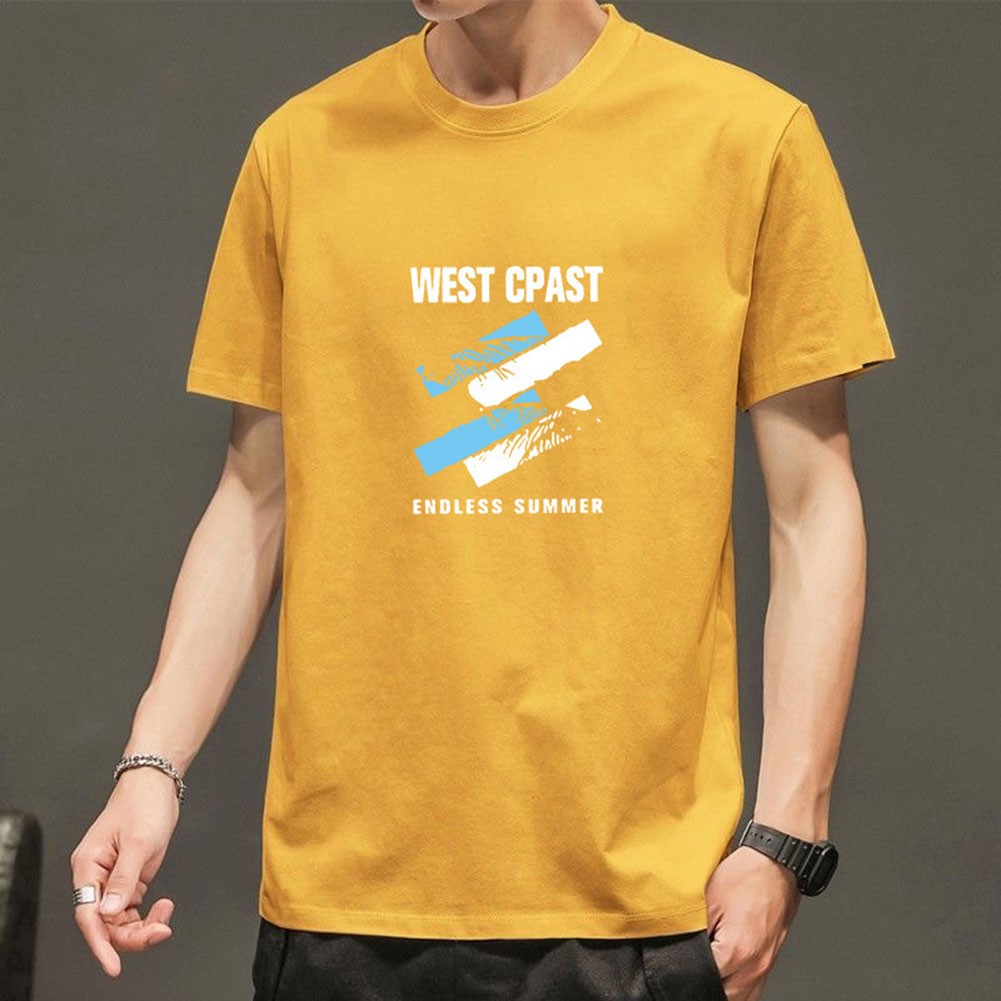 Breathable Printed Top Activewear Top Casual Menswear Pullover T-shirt - Picture 23 of 29