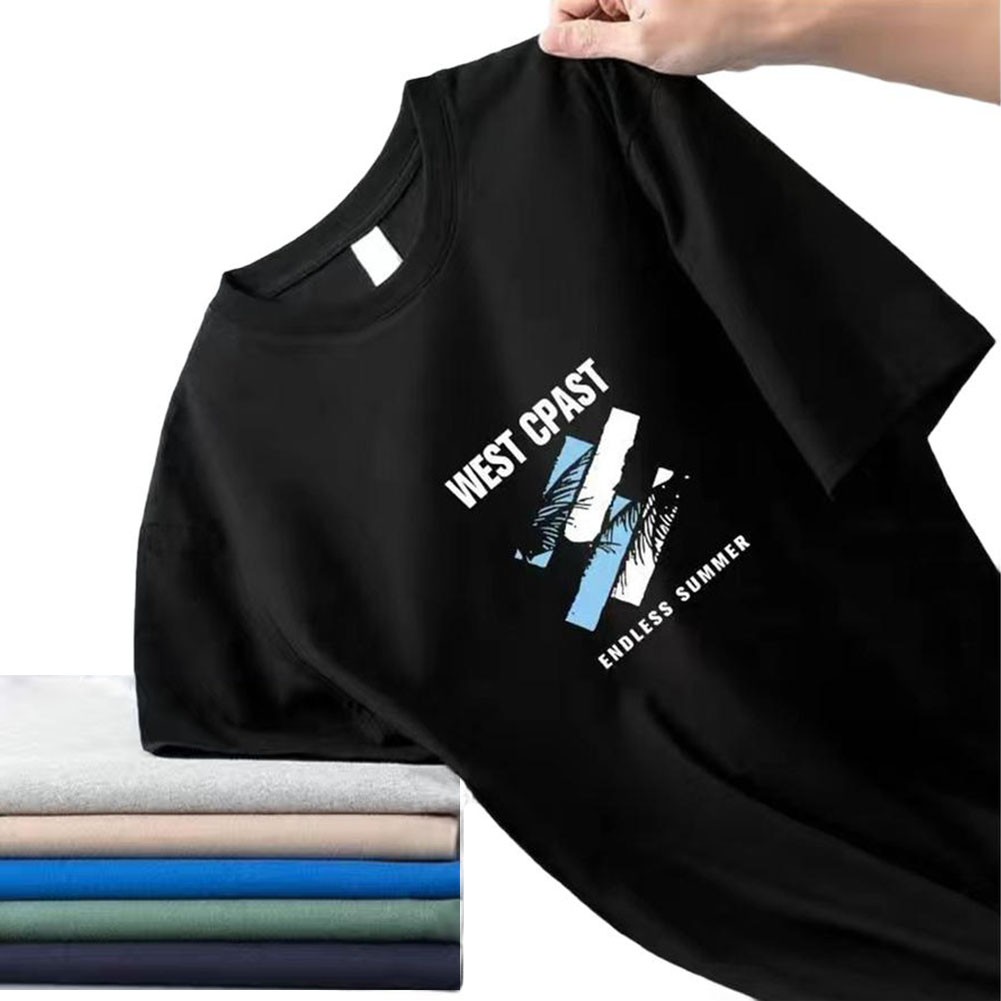 Breathable Printed Top Activewear Top Casual Menswear Pullover T-shirt - Picture 16 of 29