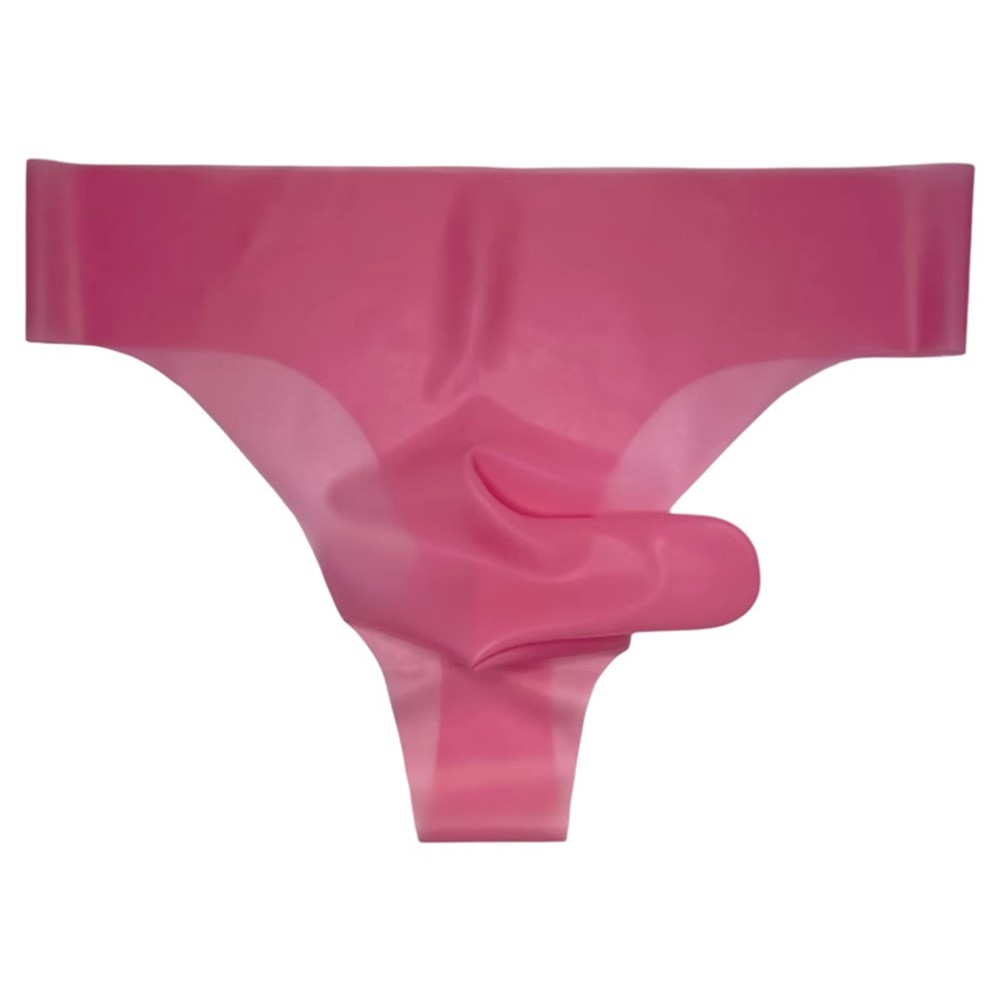 Sexy See Through Men's Latex Underwear with Elephant Nose Safety Panties Design - Picture 7 of 10