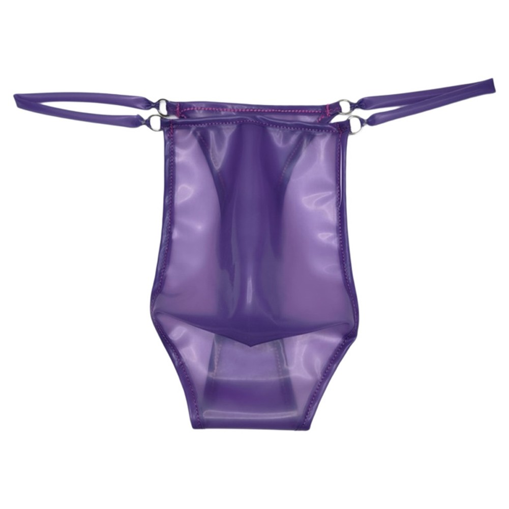 Low Waist Thong Latex G-string Average Size Classic Style Comfortable Tight Fit - Picture 11 of 14