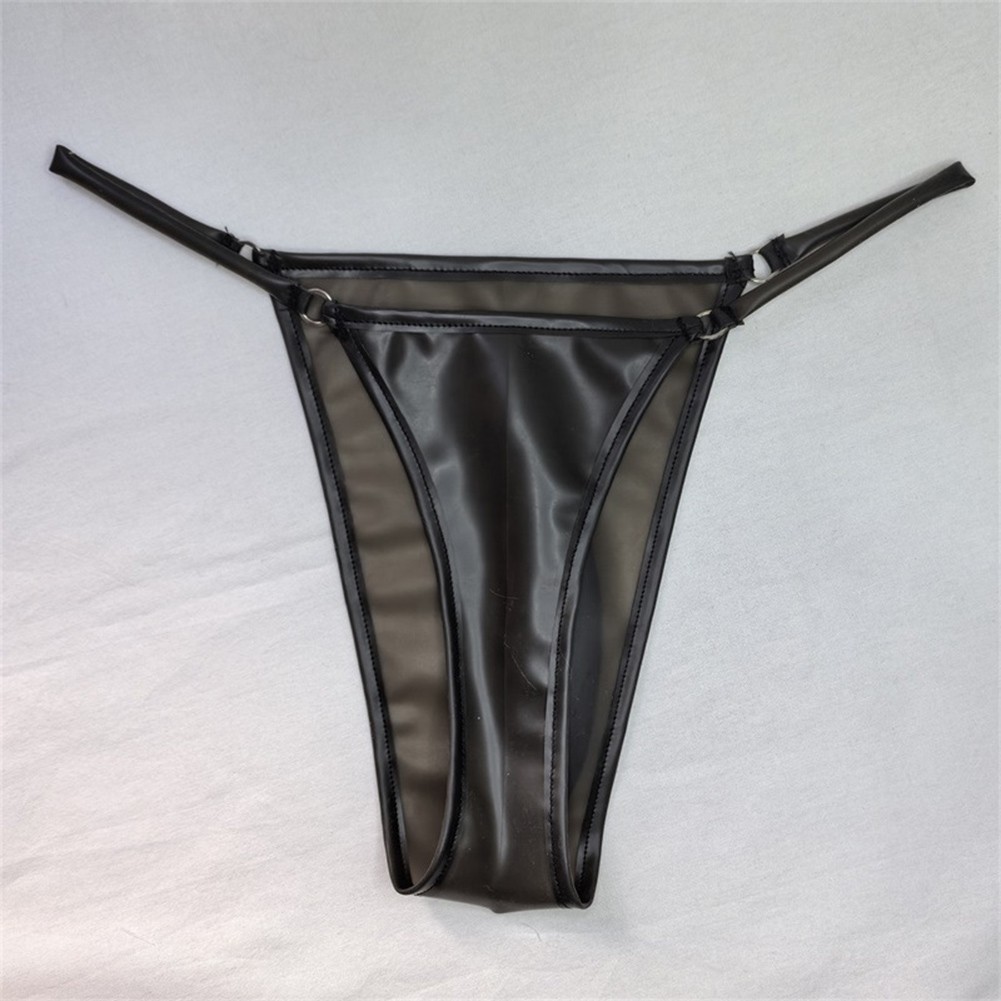 Low Waist Thong Latex G-string Average Size Classic Style Comfortable Tight Fit - Picture 9 of 14