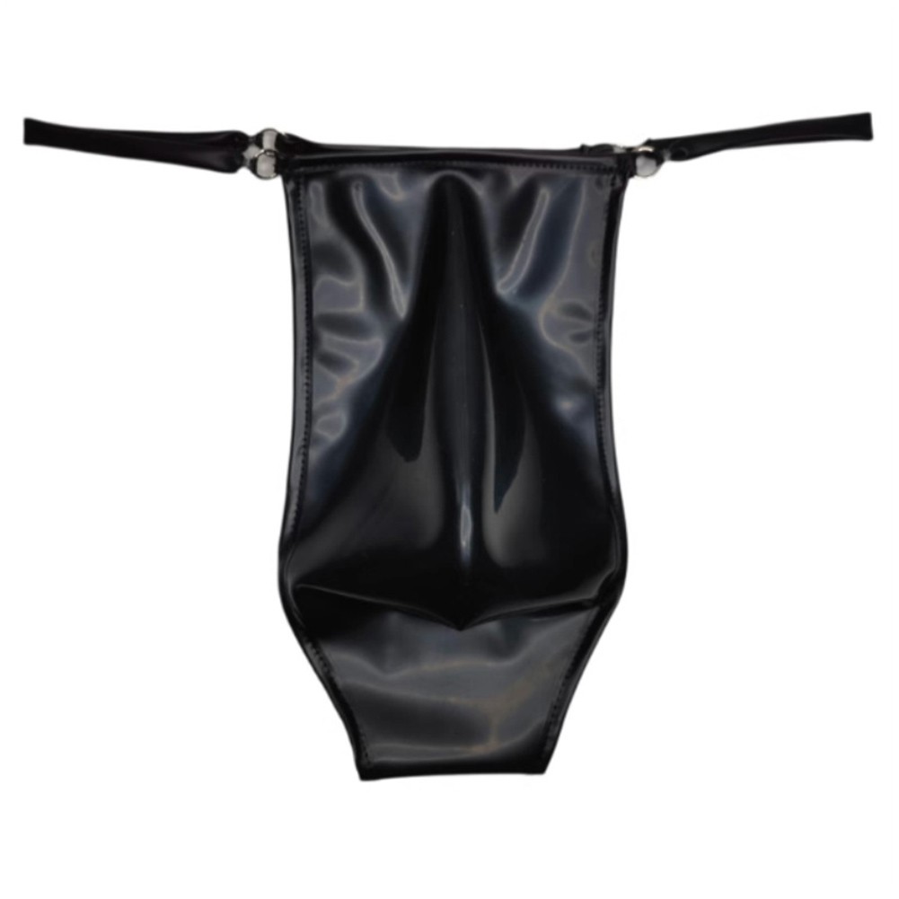Low Waist Thong Latex G-string Average Size Classic Style Comfortable Tight Fit - Picture 7 of 14