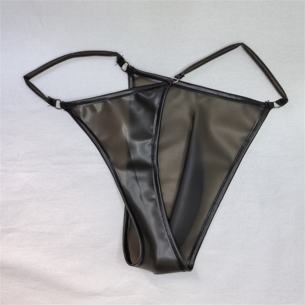 Low Waist Thong Latex G-string Average Size Classic Style Comfortable Tight Fit - Picture 10 of 14