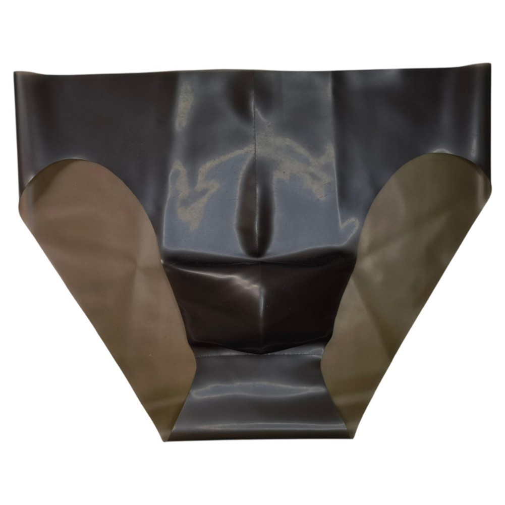 Herren Unterwäsche Latex Seamless Slip Low Waist See Through Sicherheitsunterhose - Bild 5 von 11