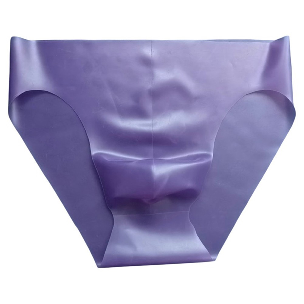 Herren Unterwäsche Latex Seamless Slip Low Waist See Through Sicherheitsunterhose - Bild 11 von 11
