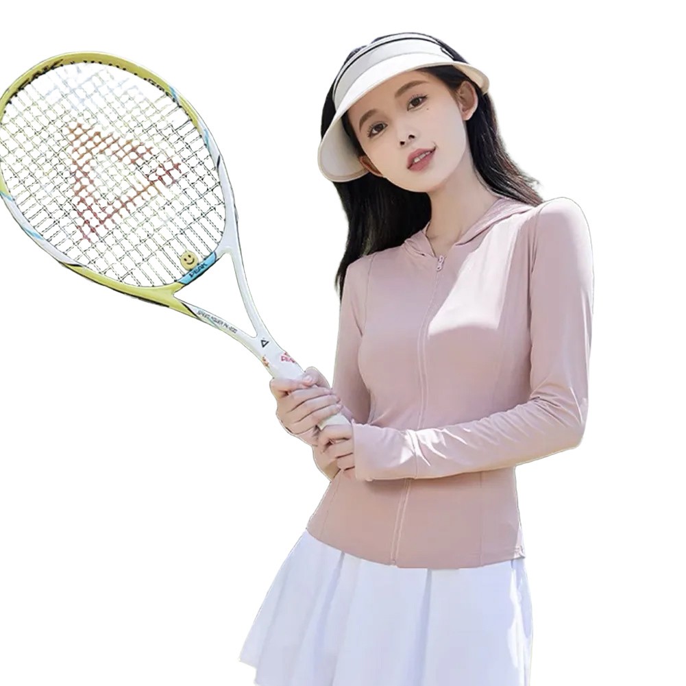 Women's Cropped Long Sleeve Jackets for Sports Sunscreen Protection for Yoga - Picture 16 of 18