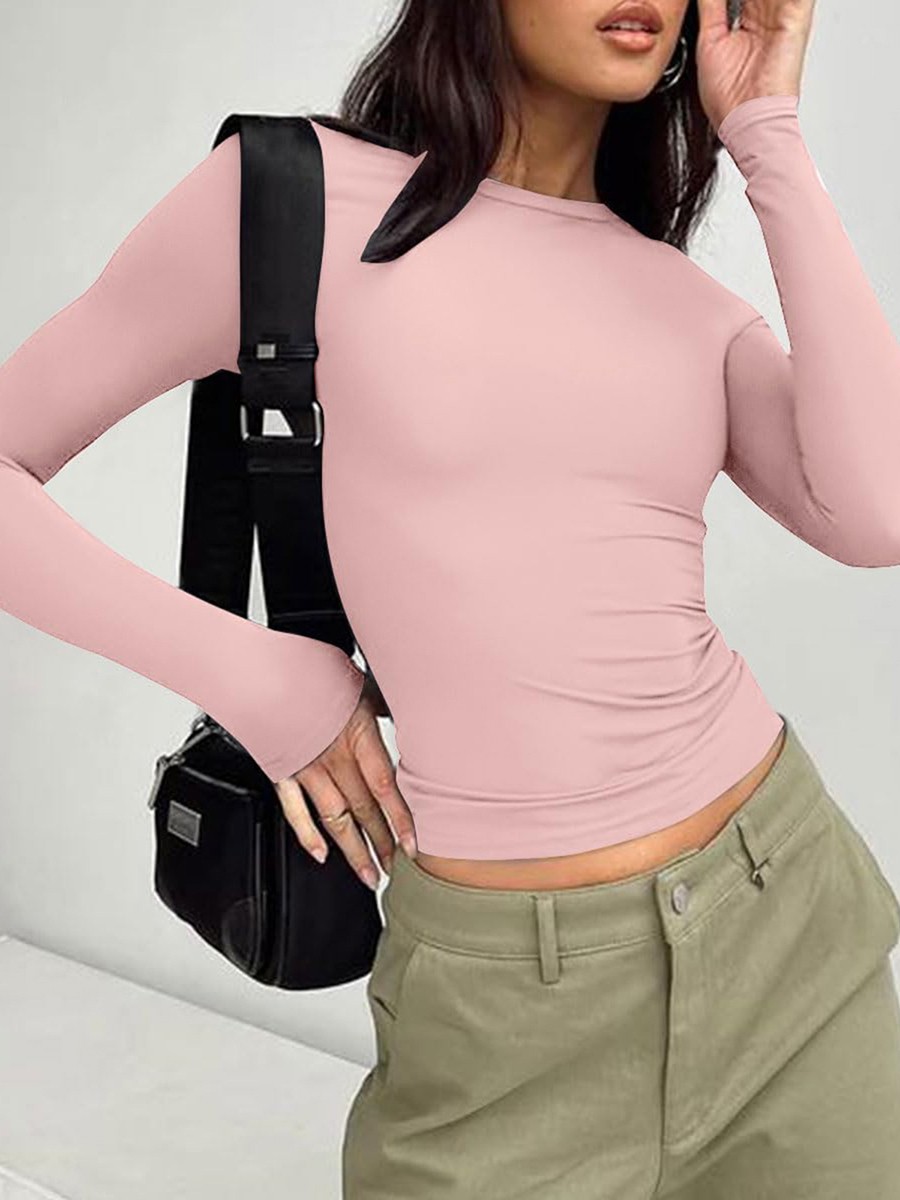 Comfortable Women's Long Sleeve Slim Fit T Shirt for Vacation and Daily - Picture 85 of 90
