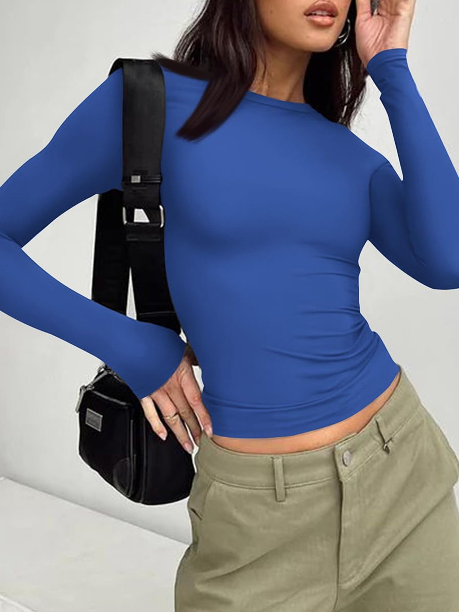Comfortable Women's Long Sleeve Slim Fit T Shirt for Vacation and Daily - Picture 69 of 90
