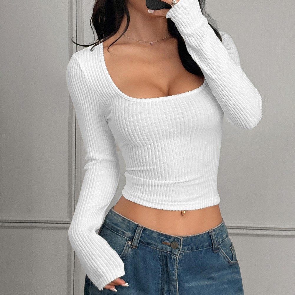 Casual Outing Long-sleeved Shirt Sexy Style Breathable Fabric Casual Wear - Picture 40 of 57