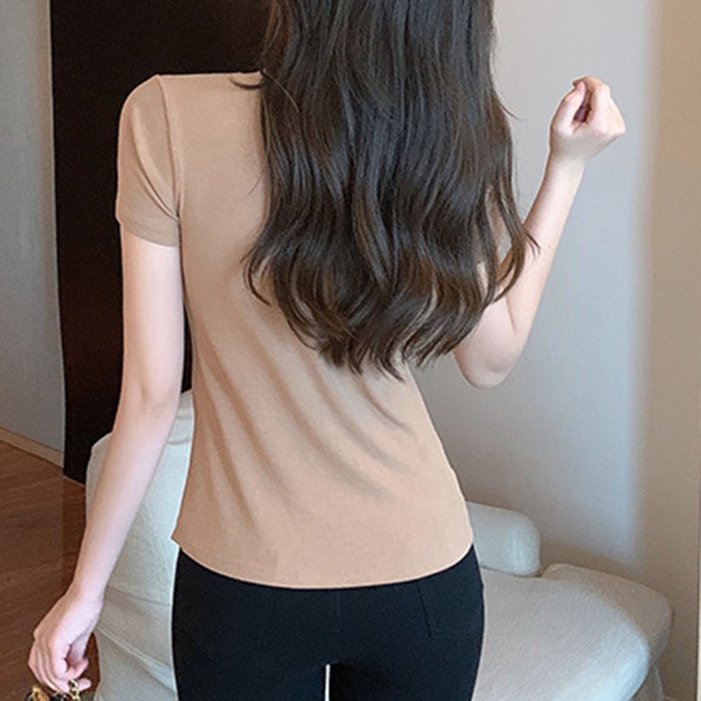 Trendy Women Summer Slit Design Short Sleeve TShirts for All Occasions - Picture 16 of 36
