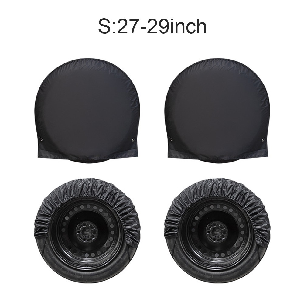 Weatherproof Tire Covers for RV Truck Camper 4 Pcs for 27 32 Inch Diameter - Picture 9 of 22
