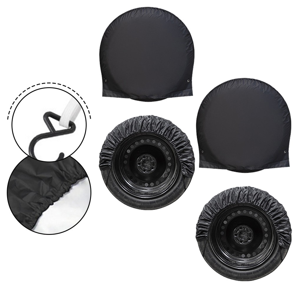 Weatherproof Tire Covers for RV Truck Camper 4 Pcs for 27 32 Inch Diameter - Picture 11 of 22