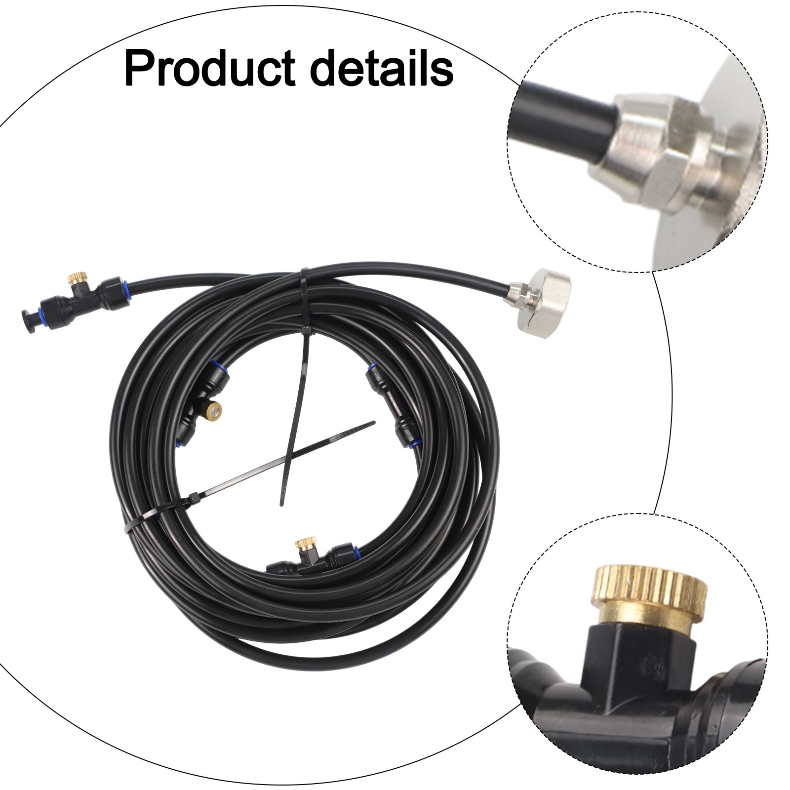 Misting Watering System for Outdoor Fun 20FT and 50FT with Brass Nozzles - Picture 20 of 28