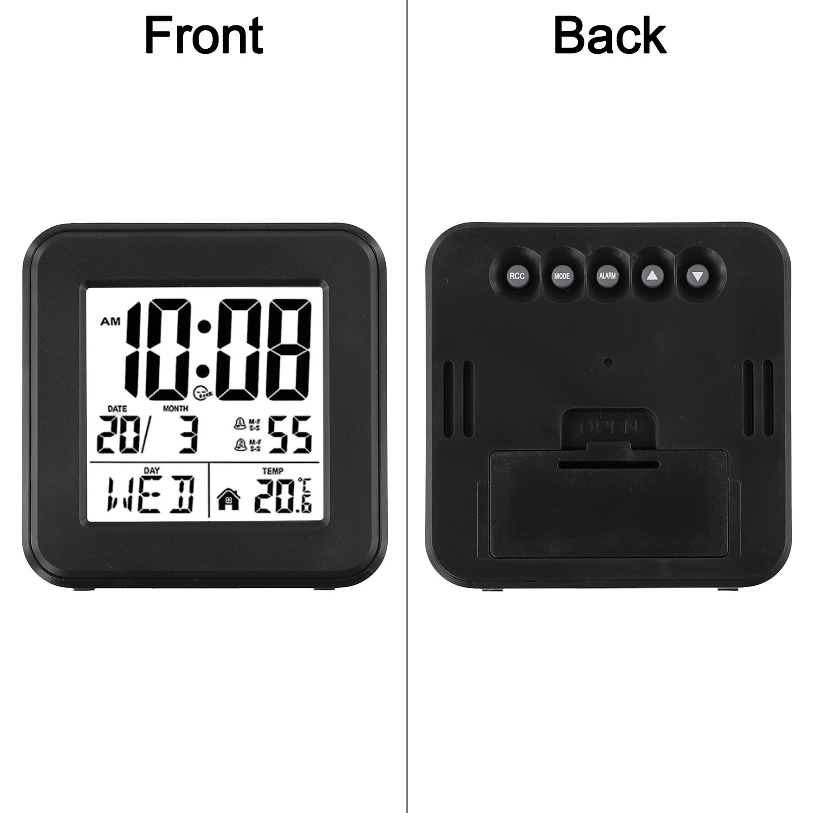 Smart Alarm Clock for Elderly Easy Read with Features for Temperature and Date - Foto 22 di 28