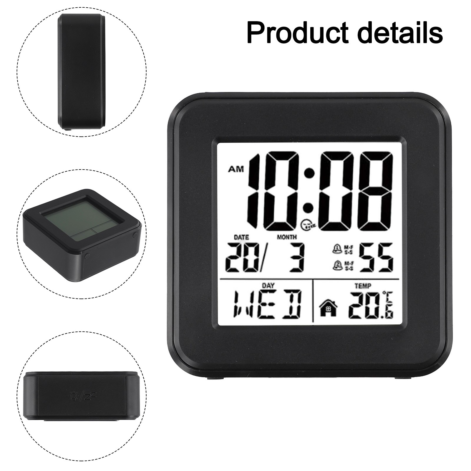 Smart Alarm Clock for Elderly Easy Read with Features for Temperature and Date - Foto 23 di 28