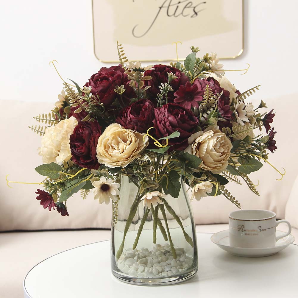 Faux Peony Roses Attractive Floral Decoration for Indoor and Outdoor Events - Picture 27 of 41