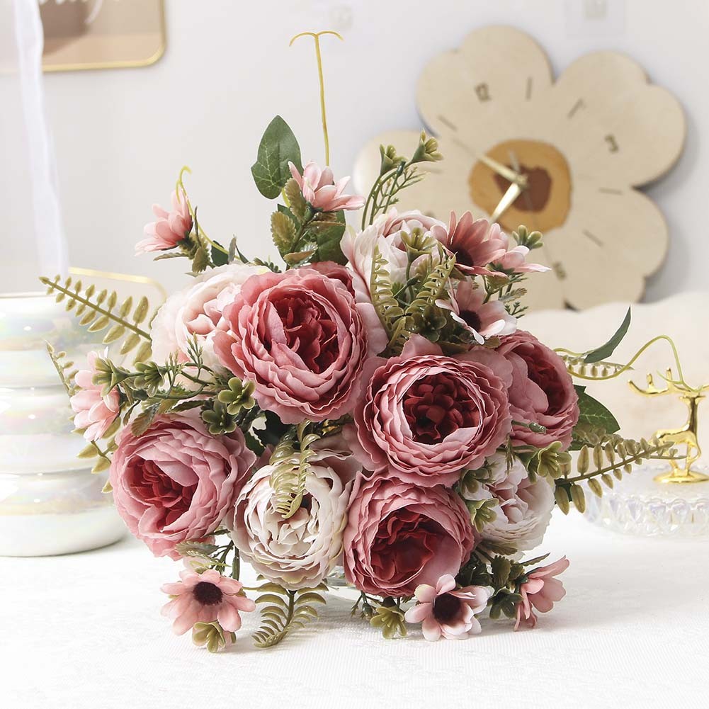 Faux Peony Roses Attractive Floral Decoration for Indoor and Outdoor Events - Picture 12 of 41