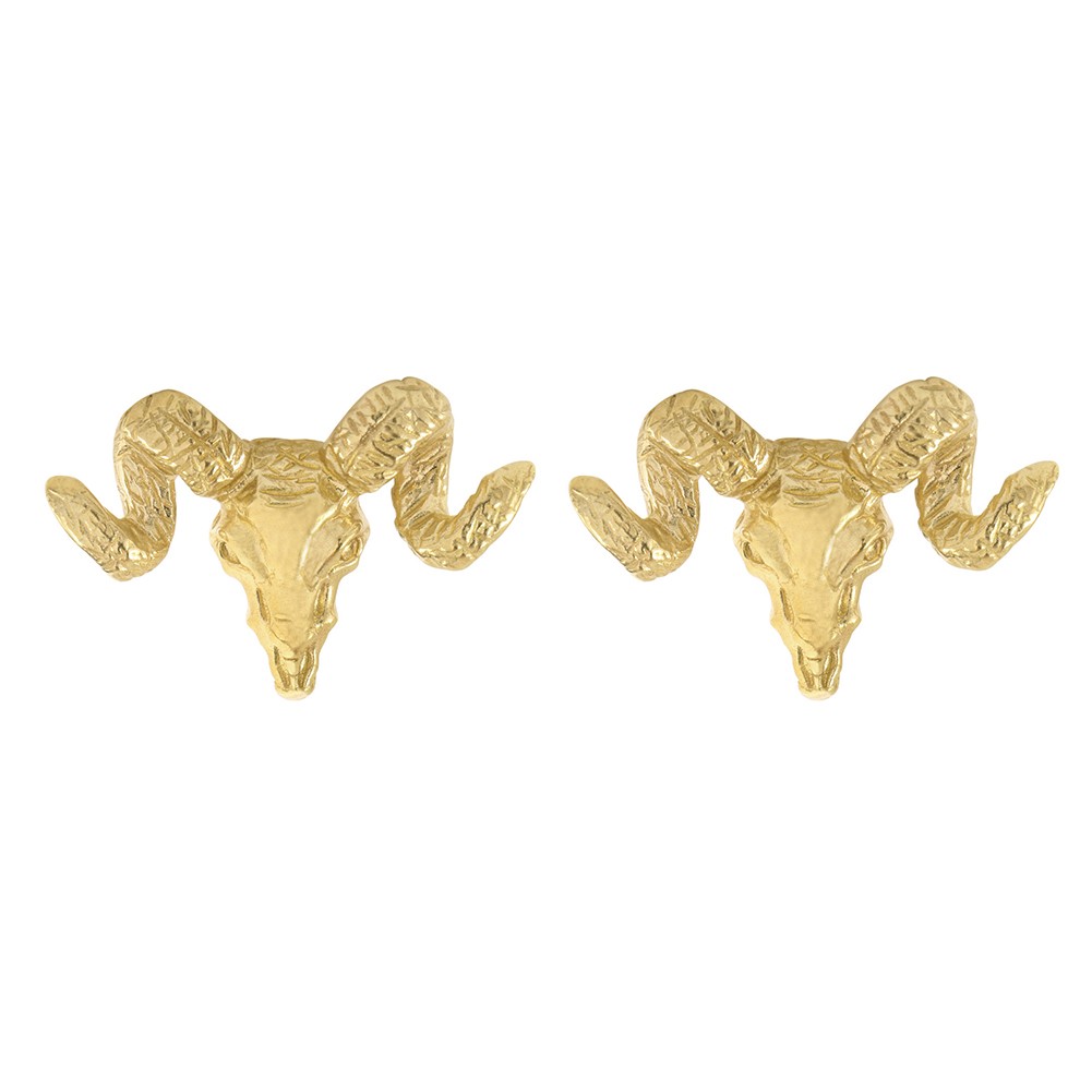 Unique Brass Door Handle Set 2 Pcs Sheep Head Copper Hooks for Your Decor