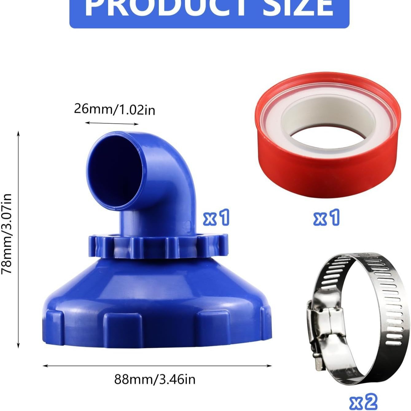 32 mm Compatible Pool Nozzle Set with Complete Installation Accessories