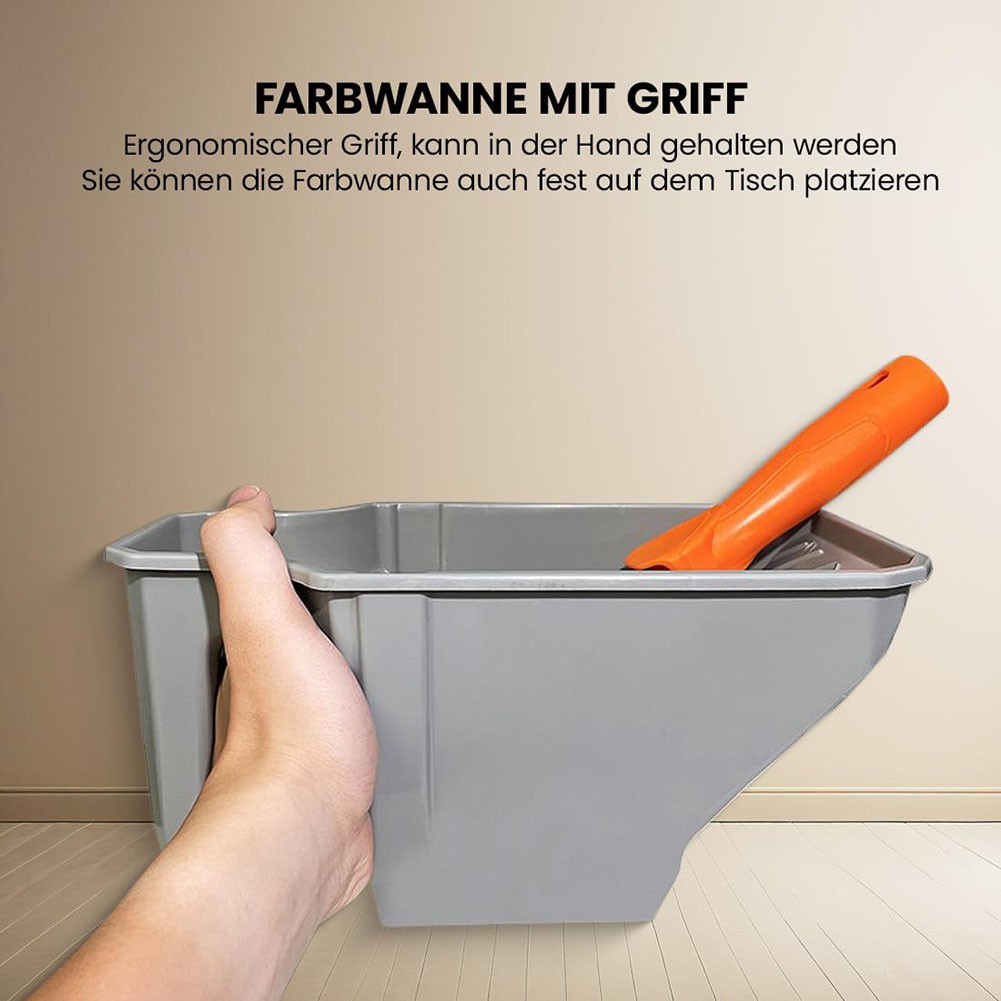 Comfort Grip Tray Ergonomische Farbwanne Tiefbrunnen Design Integrierter Pinselh - Bild 19 von 25
