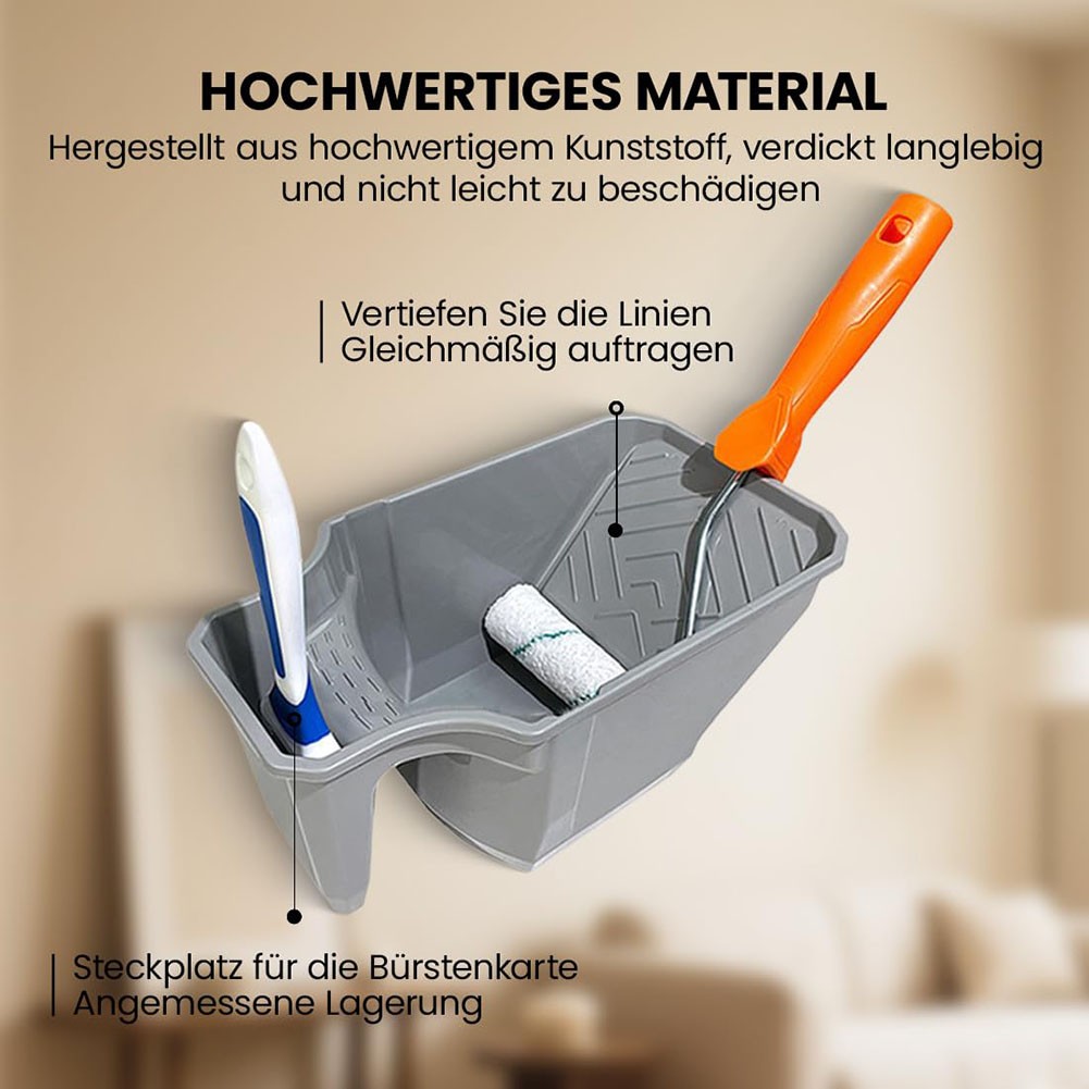 Comfort Grip Tray Ergonomische Farbwanne Tiefbrunnen Design Integrierter Pinselh - Bild 14 von 25