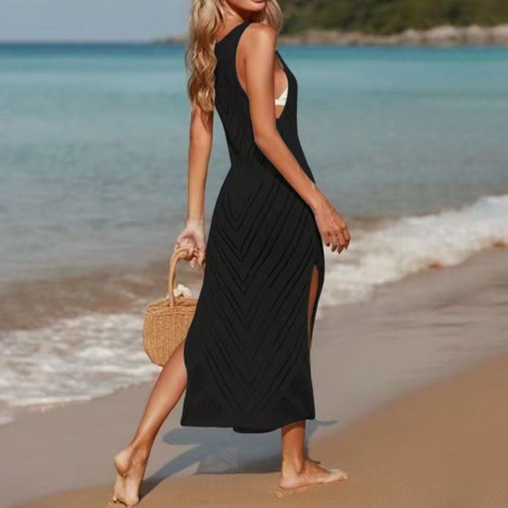 Backless Design Lace Cut-Out Daily Wear High Waist Holiday Outfit Long Length - Picture 42 of 47