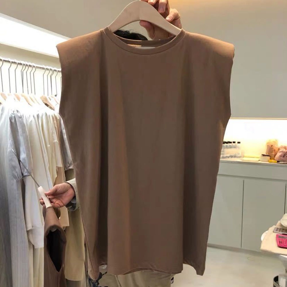 Solid Color Loose Sleeveless TShirts for Women Summer Casual Tops for Holidays - Picture 43 of 44