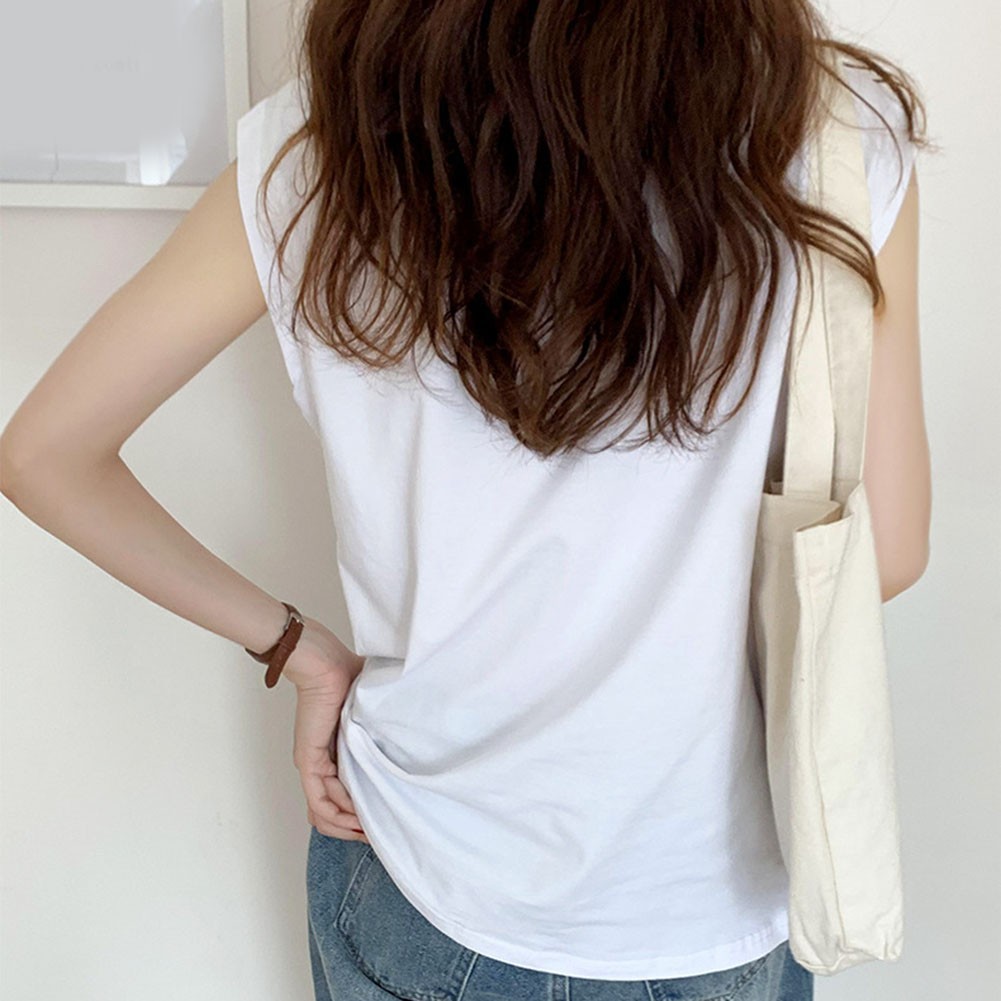 Solid Color Loose Sleeveless TShirts for Women Summer Casual Tops for Holidays - Picture 40 of 44