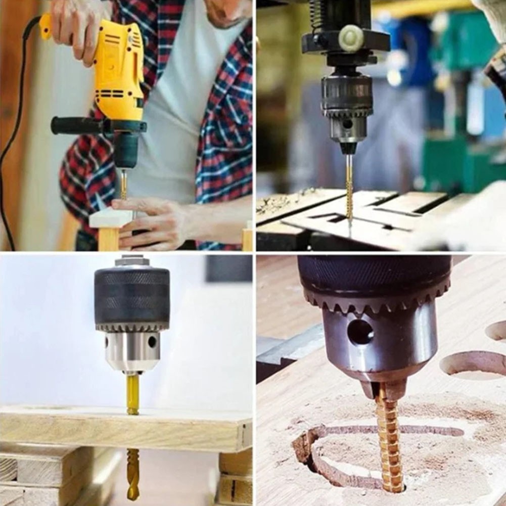 Multi Purpose HSS Drill Bits Set for Wood Metal Plastic with 6 Size Options