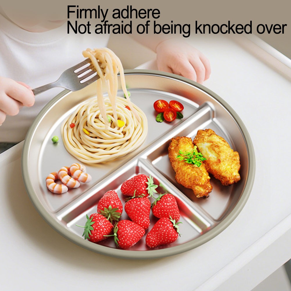 Promote Healthy Eating with Divided Stainless Steel Plate for Little Hands - Picture 38 of 42