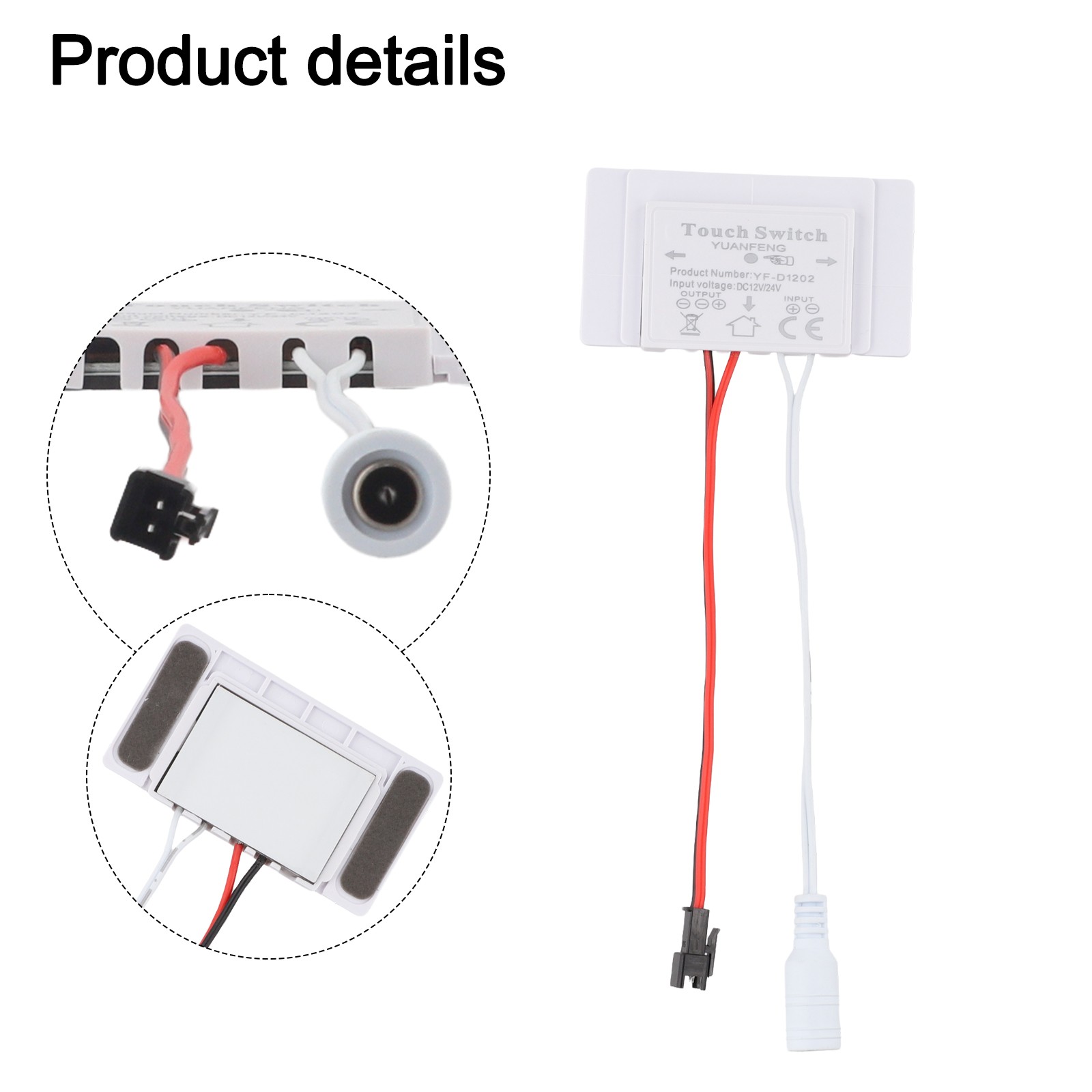 Touch Sensor Switch 12V 5A 60W LED Single Button for Bathroom Mirror Lights - Picture 25 of 45