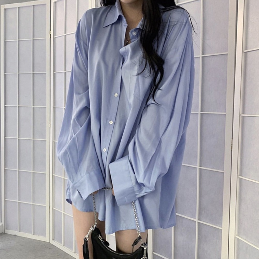Locker sitzendes Hemd Langarmshirt nagelneu Zustand Flip Kragen Design - Picture 16 of 42