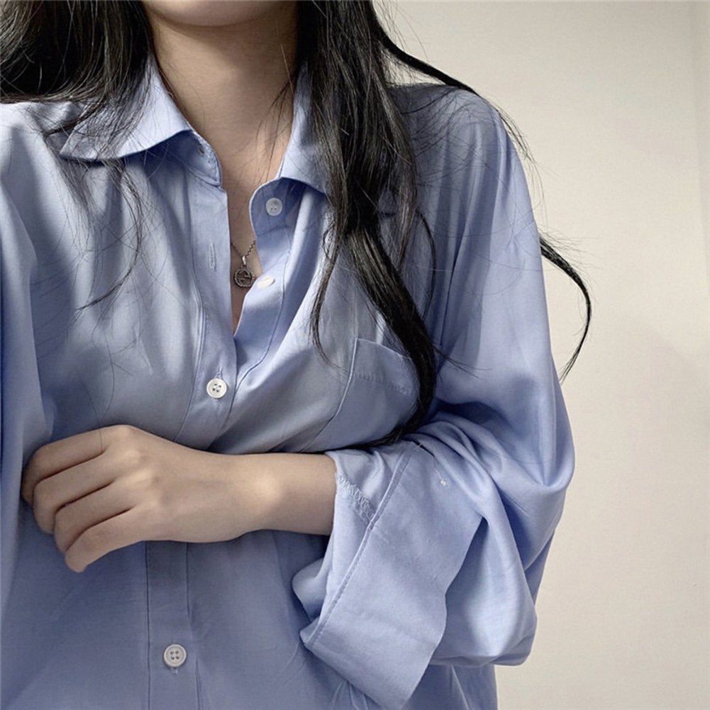 Locker sitzendes Hemd Langarmshirt nagelneu Zustand Flip Kragen Design - Picture 15 of 42