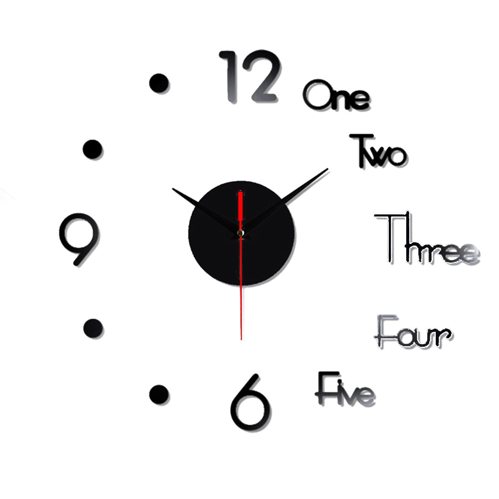 Reloj de pared moderno acrílico con pegatina espejo: elegante decoración hágalo usted mismo para su sala de estar - Imagen 12 de 16
