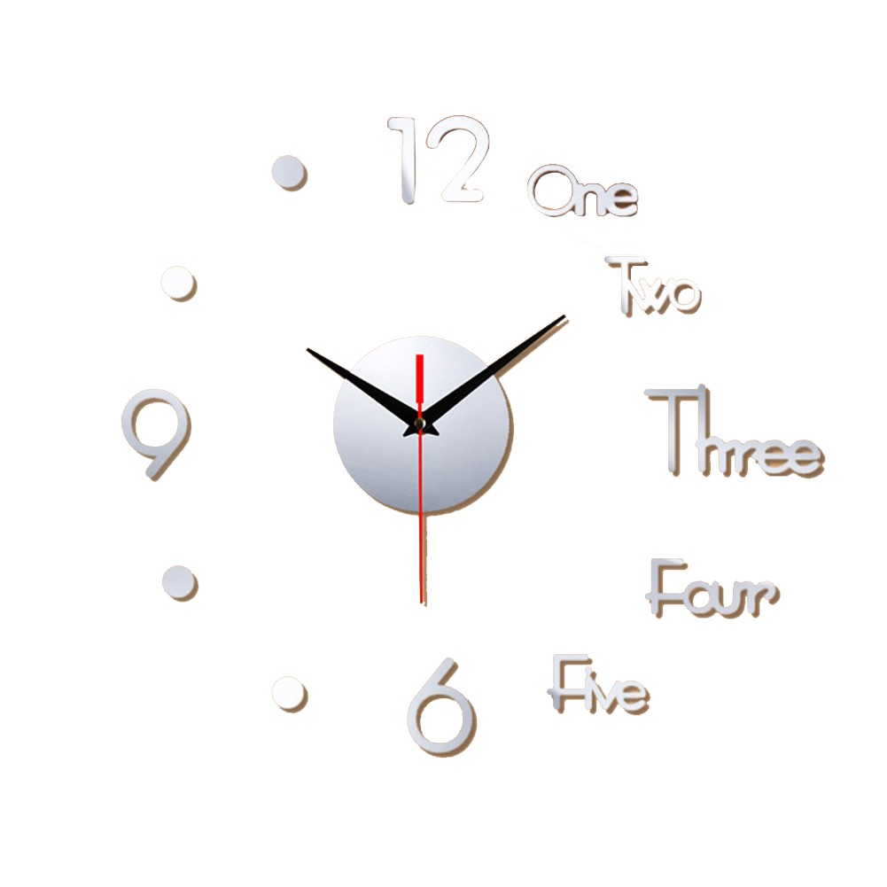Reloj de pared moderno acrílico con pegatina espejo: elegante decoración hágalo usted mismo para su sala de estar - Imagen 15 de 16